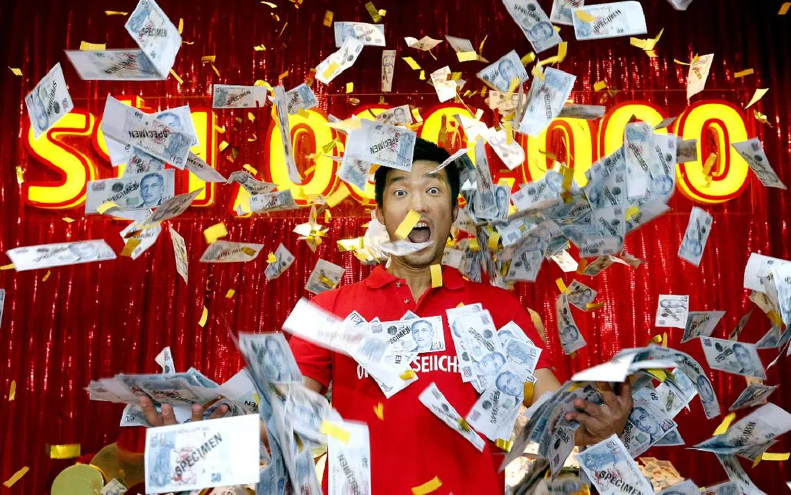 樟宜机场的抽奖活动造就了不少百万富翁。（海峡时报）