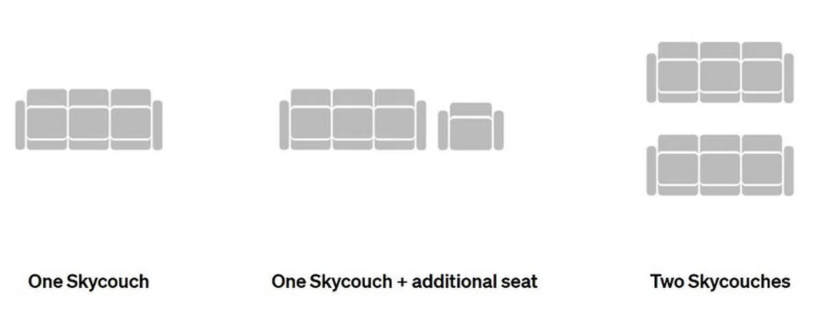 乘客可按照个人的需要，选择不同的卧铺座位配置。（新西兰航空官网）