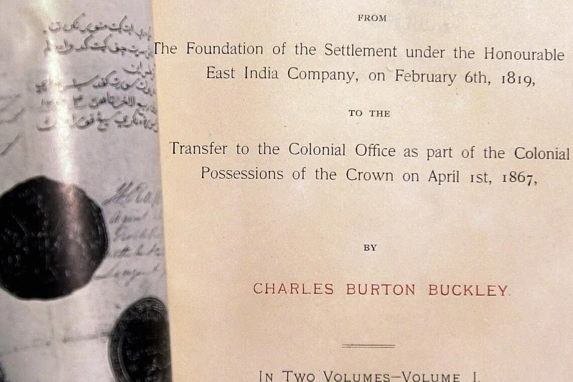 1901年出版的《新加坡旧时轶事史》（An Anecdotal History of Old Times in Singapore）是目前最早的新加坡历史书，目前保存收藏在国家图书馆13楼、保安森严的“善书室”（Rare Books’ Room ）房间内。