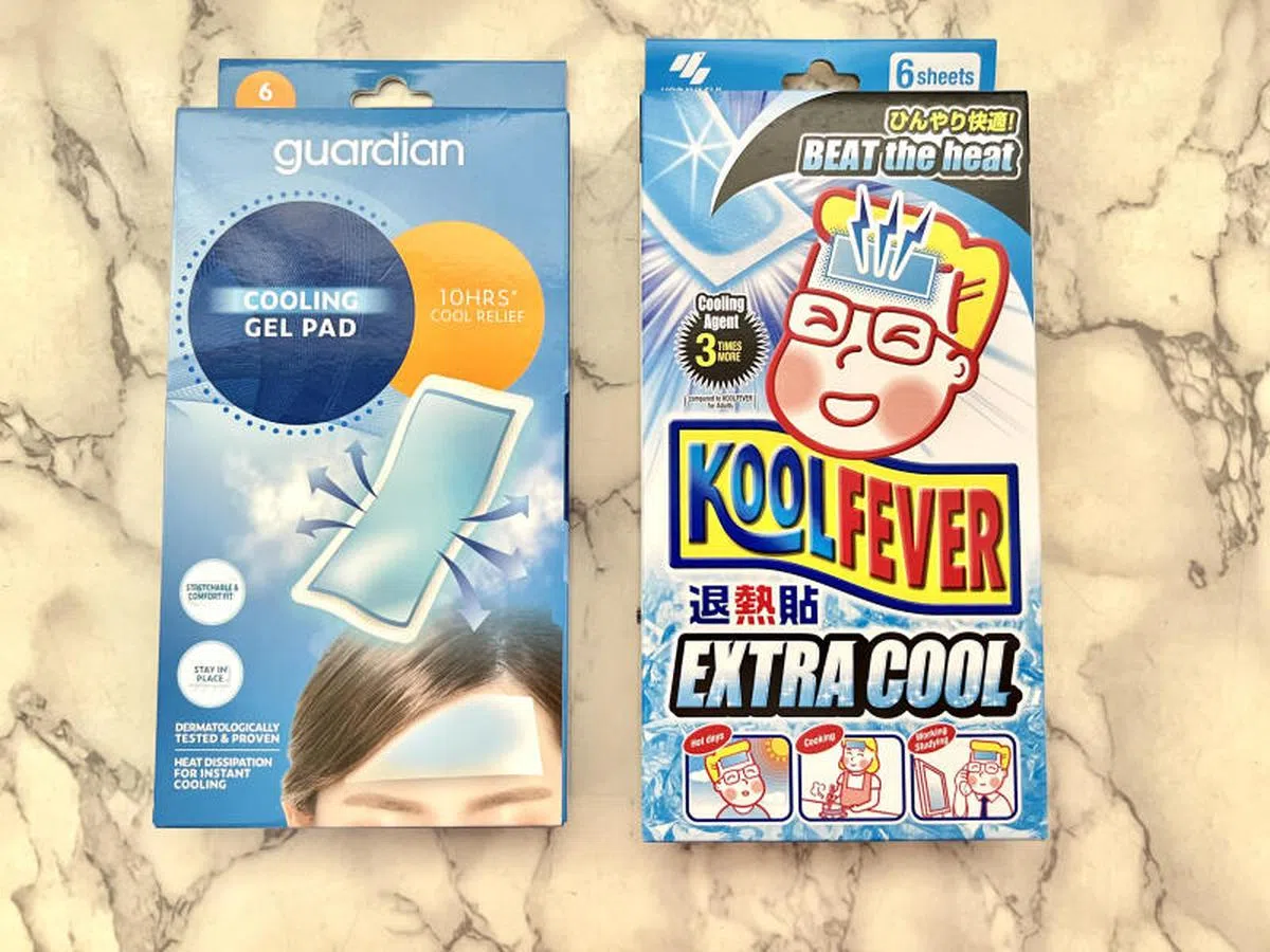 用于退烧的退烧贴。（海峡时报）