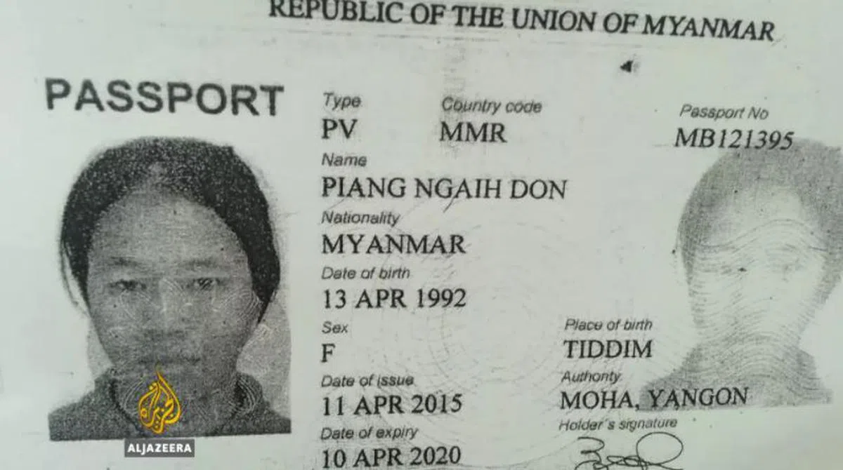  出生日期造假的护照，可清楚看到磅艾赫多恩生于1992年4月13日，谎报了整整两个月。（半岛电视台） 