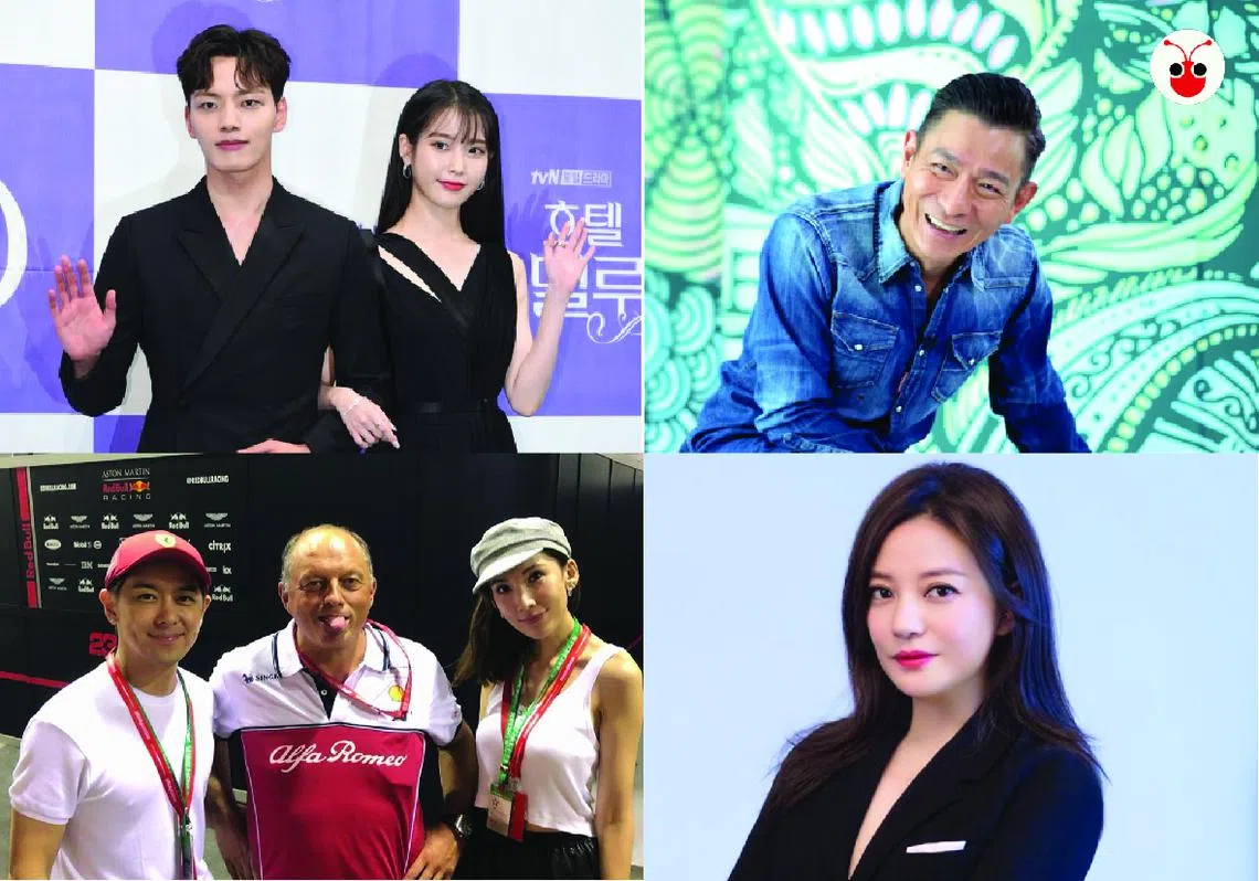 借着2019世界一级方程式赛车（F1）新加坡赛站的热度，许多名人都慕名前来新加坡观赛，当然也有不少是因为个人行程。（陈姿潓制图）