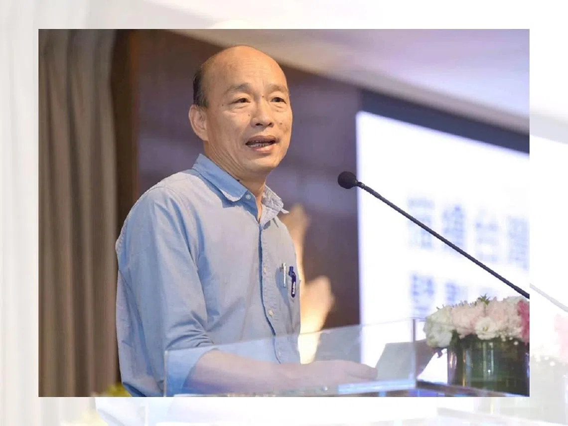 韩国瑜近期频频失言，民调持续下探。（互联网）