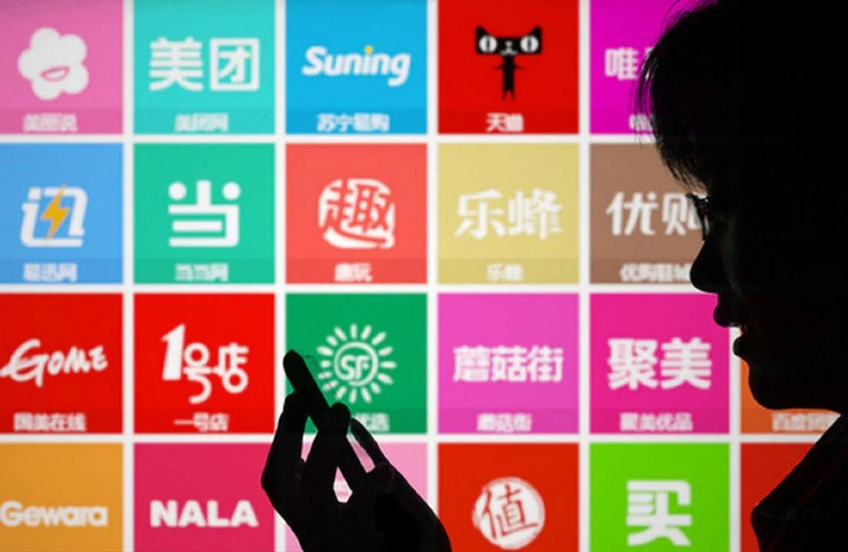  中国国内的网购店包罗万象、无奇不有。（互联网） 