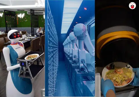 本地越来越多餐厅引入智能科技。（叶安琪制图）