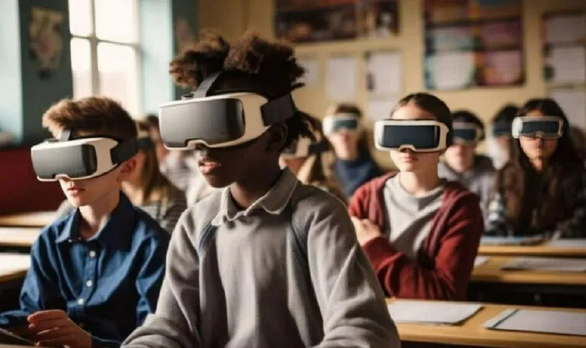 以后上课都不用看书了，看虚拟实境就好。（路透社）