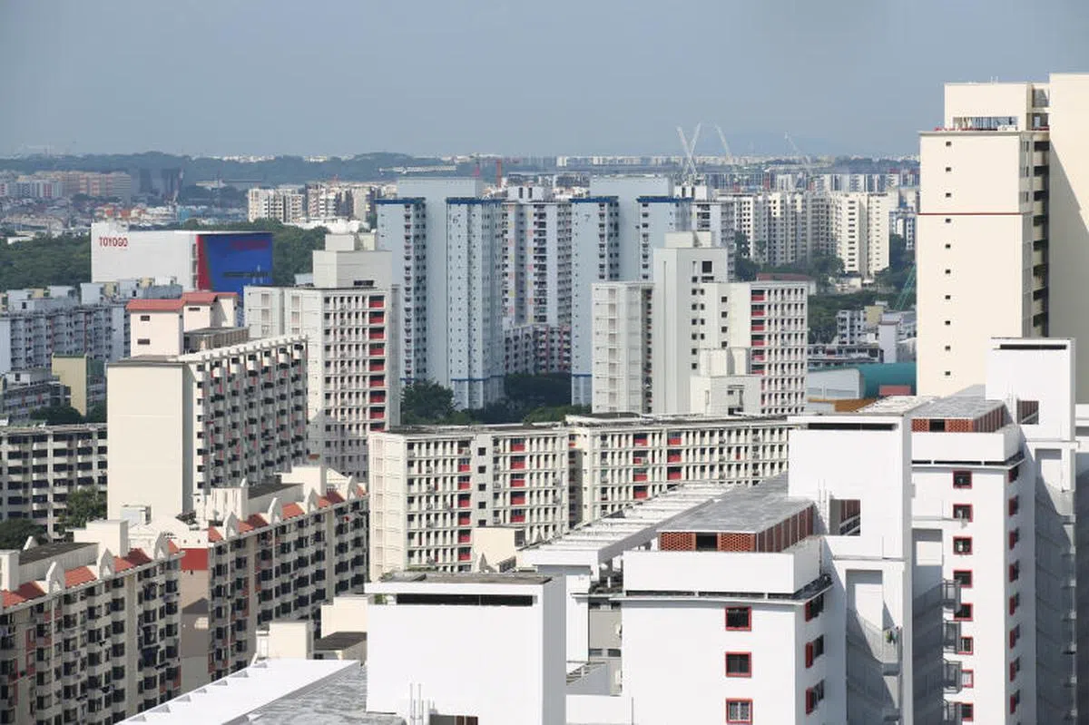 新加坡组屋区。（联合早报）