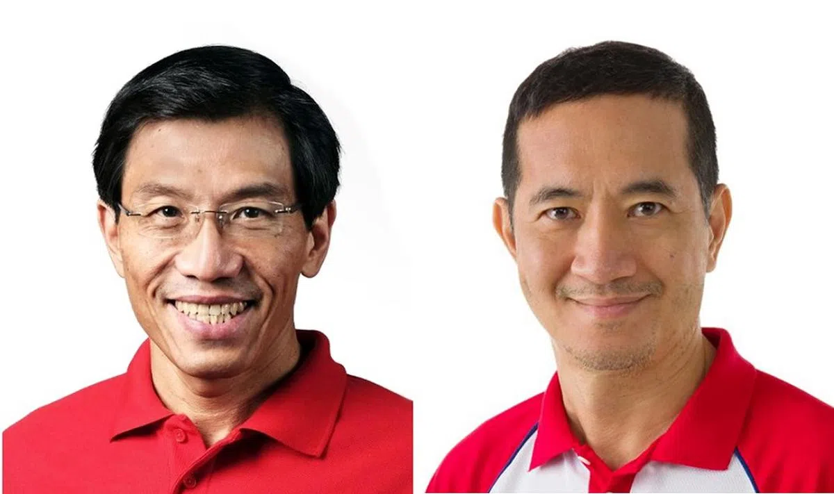 民主党秘书长徐顺全（左）与前非选区议员谢镜丰（右）。（红蚂蚁制图）