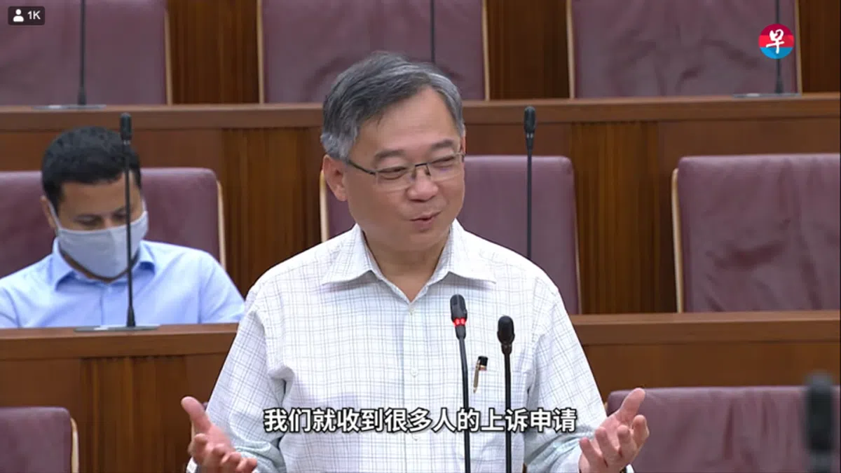  卫生部长颜金勇。（国会视频截图） 