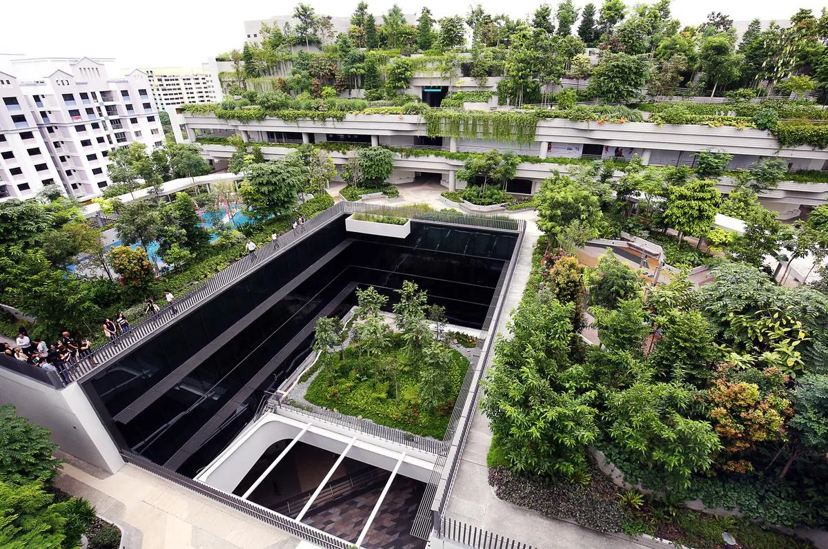  海军部村庄被誉为“现代垂直甘榜”。（联合早报） 