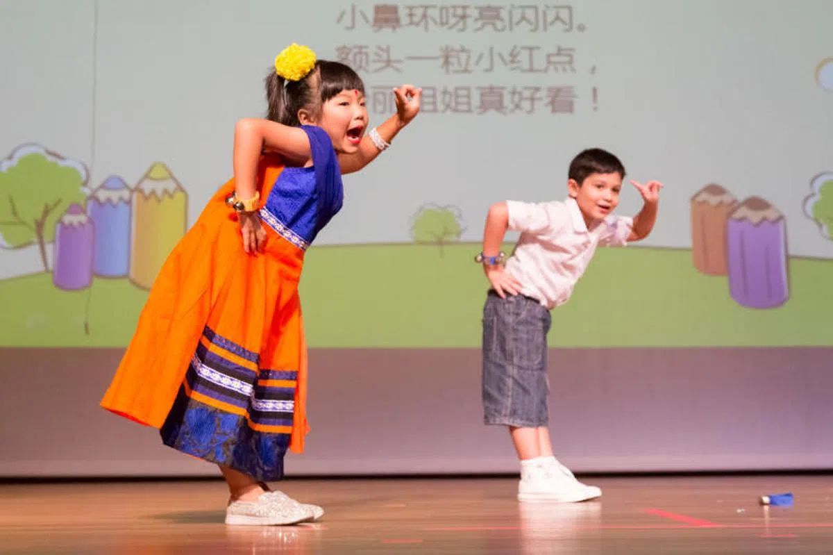 2017年《小小拇指》“华语儿歌创作表演比赛”。幼儿教师杨红的作品《纱丽姐姐真好看》，由来自人民行动党社区基金忠邦第142座组屋闪耀托儿所的小朋友落力演出，引来全场热烈掌声，拿下冠军。（联合早报）