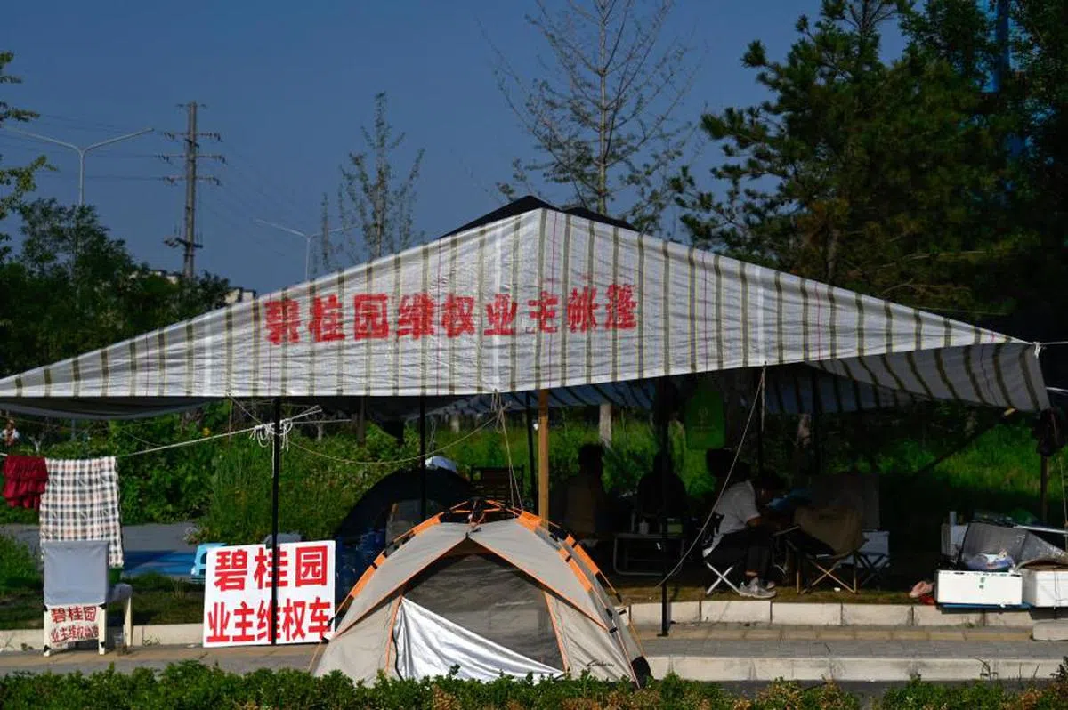 碧桂园若无法正常营运，还未获得交付房源的购屋者恐将血本无归。（法新社）