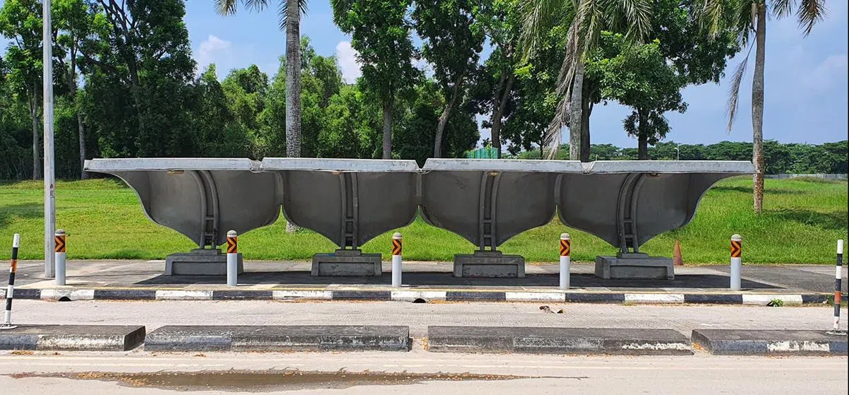 滨海南一带的巴士站。（取自脸书）