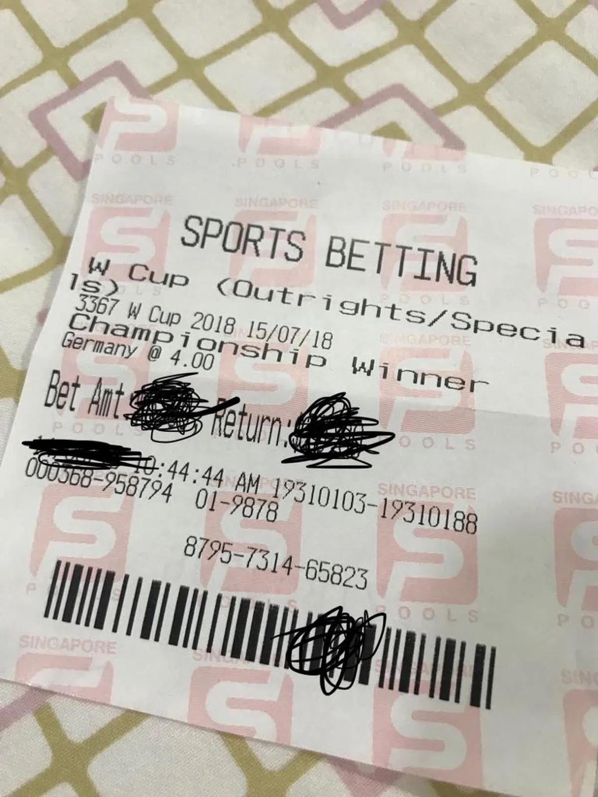  当然了，那些看好德国队卫冕本届世界杯的，自然血本无归。（卢凌之摄） 