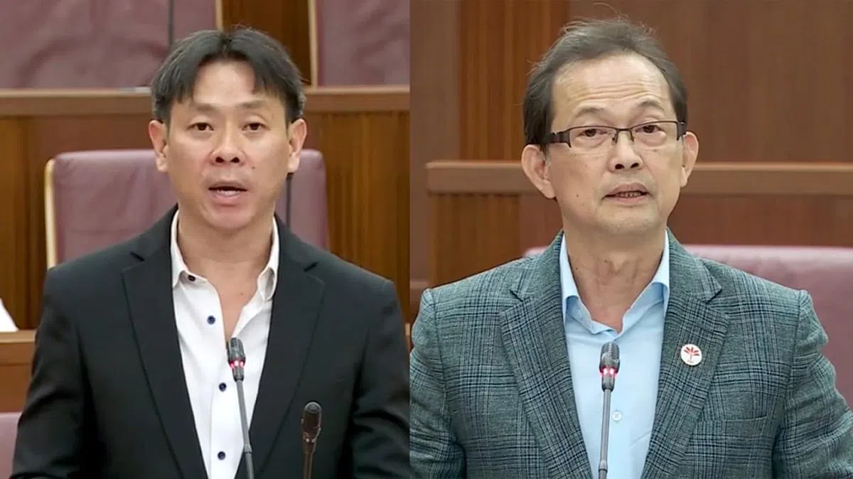 义顺区议员黄国光（左）、非选区议员梁文辉（右）。（红蚂蚁制图）