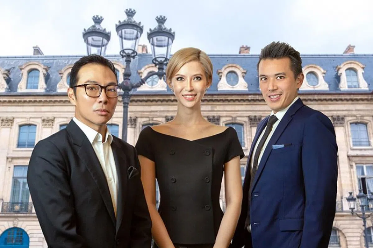  左起：罗尔伟、沈屮和罗弥伦。（BN集团Instagram） 