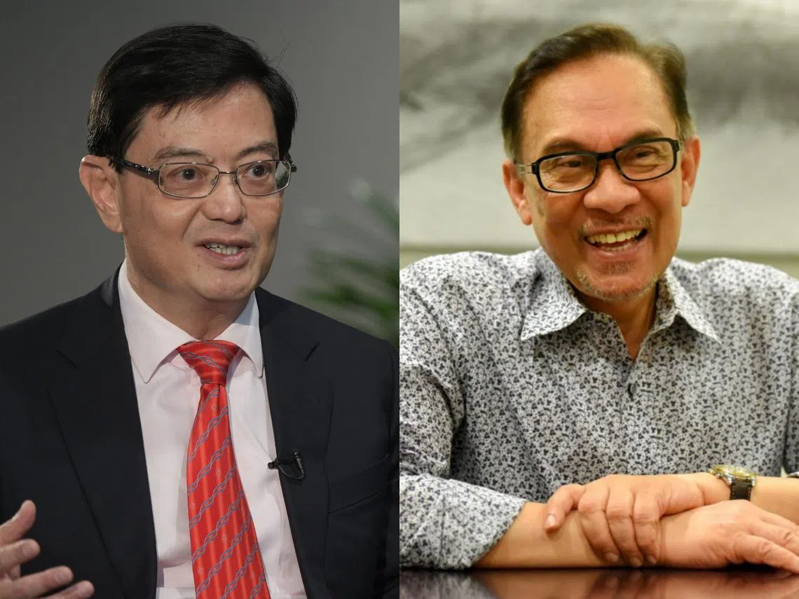 王瑞杰（左）是我国总理接班人，安华（右）为马国首相接班人。（李国豪制图）