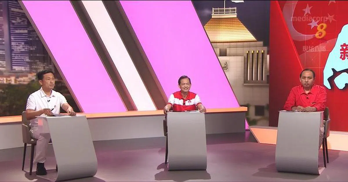  华语电视辩论只有行动党、前进党及民主党派出代表参与，工人党缺席。（视频截图） 