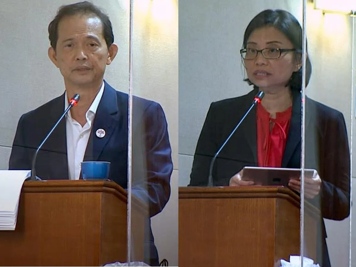 前进党两名非选区议员梁文辉（左）和潘群勤（右）大多数时间处于负隅顽抗的局面。（国会直播视频截图/红蚂蚁制图）