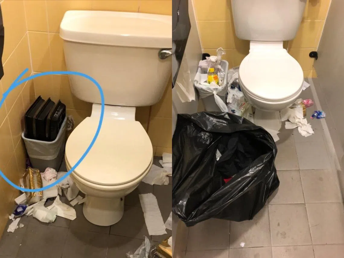 香港中文大学被示威者“侵占”后，厕所臭气冲天，凌乱不堪。（互联网） 