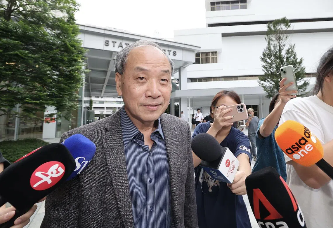 刘程强上周三（23日）作为毕丹星涉嫌作伪证案的控方证人出庭供证。（联合早报）