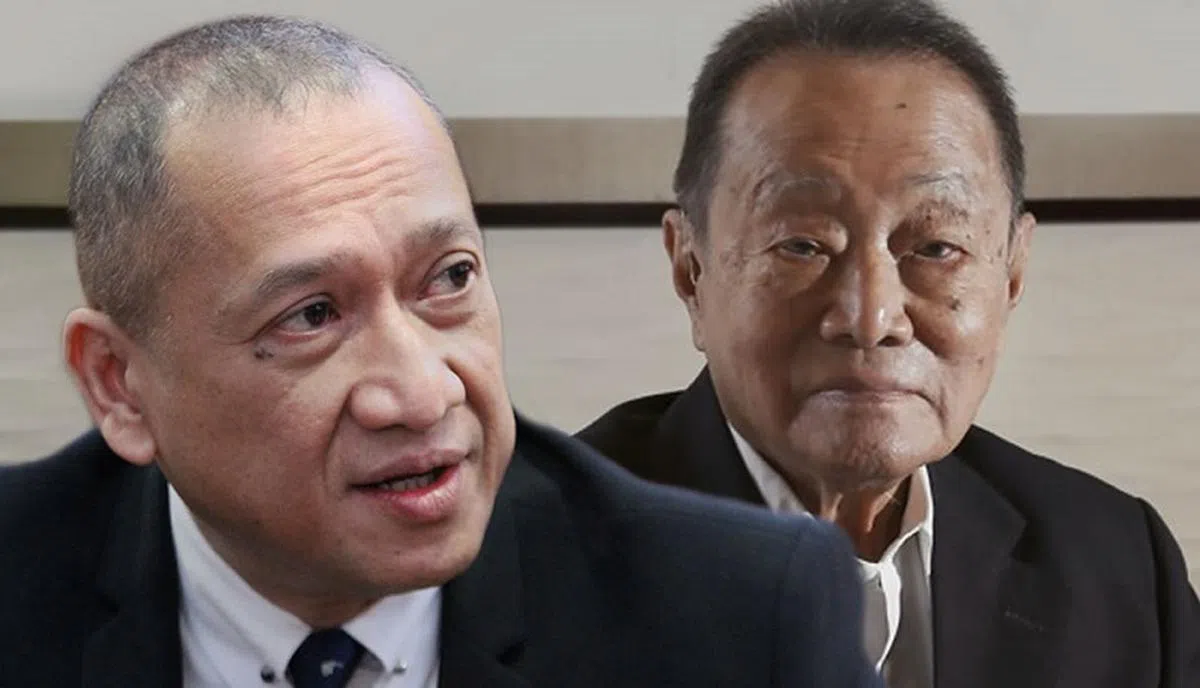  纳兹里（左）辱骂郭鹤年（右）“给狗吃反被狗咬”，指郭鹤年忘恩负义。（互联网） 