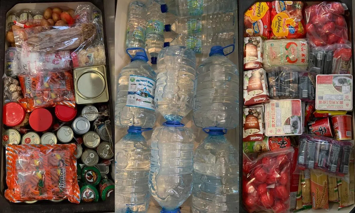 带上船的食物供给。（Eunice Beloved面簿）