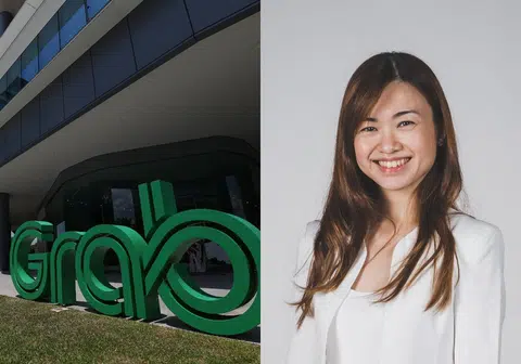 Grab宣布调整陈佩玲（右）在该公司的职务。（红蚂蚁制图）