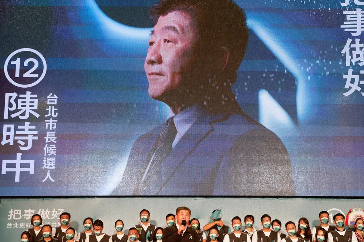 败选台北市长的前卫福部长兼防疫指挥官陈时中。（路透社）