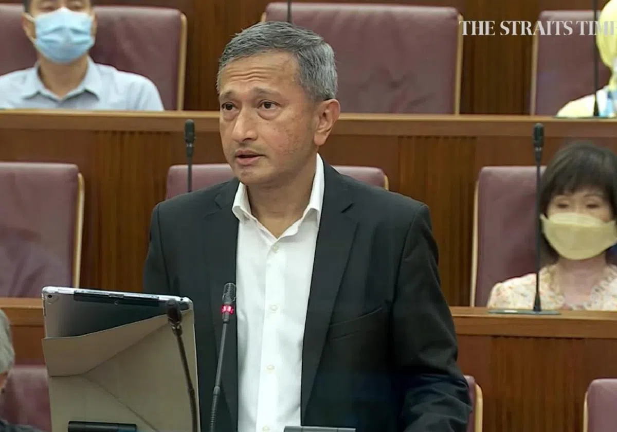 新加坡外交部长维文。（Gov.sg国会视频截图）