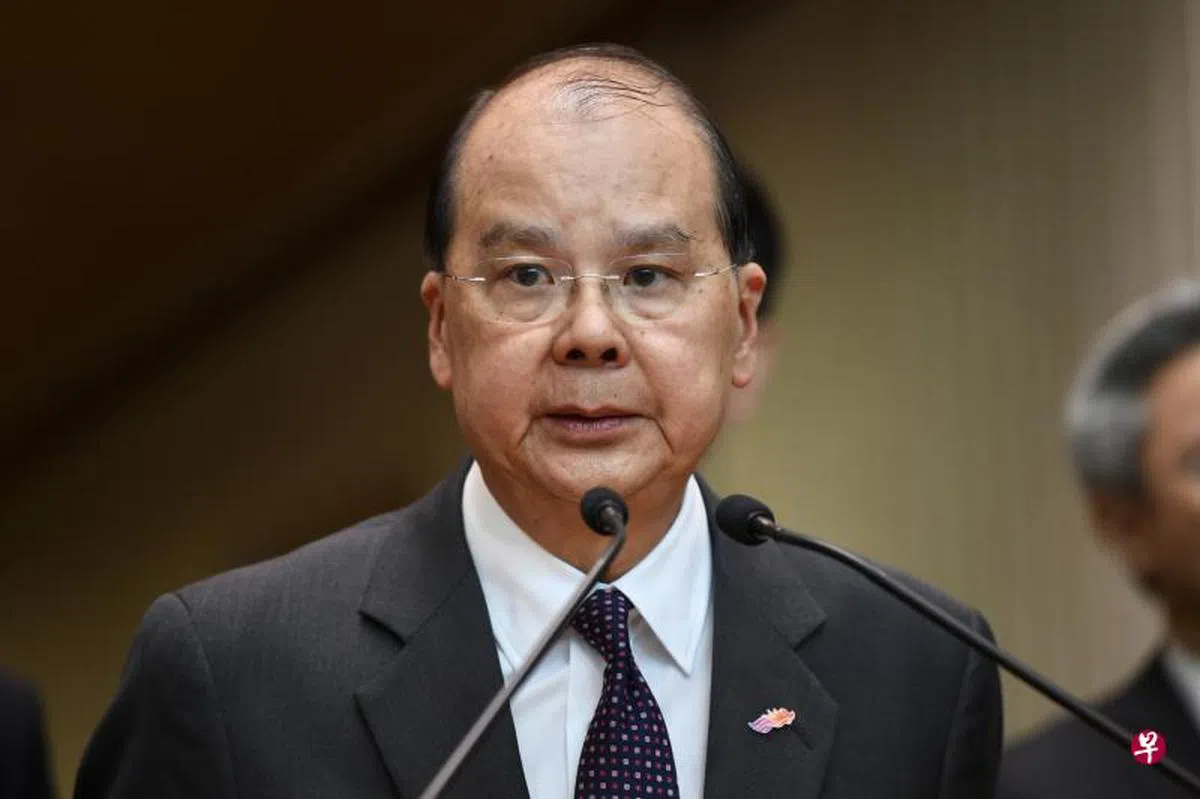  香港政务司司长张建宗。（联合早报） 