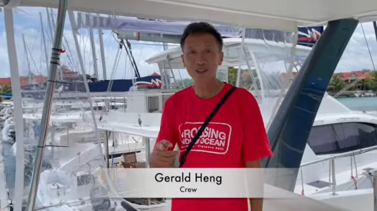 全职游艇船长Gerald Heng。（视频截图）