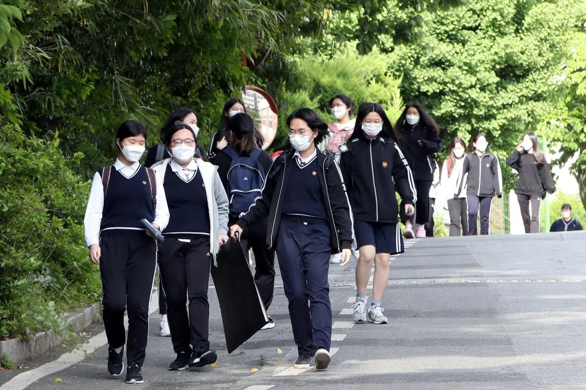  韩国高中生。（路透社） 