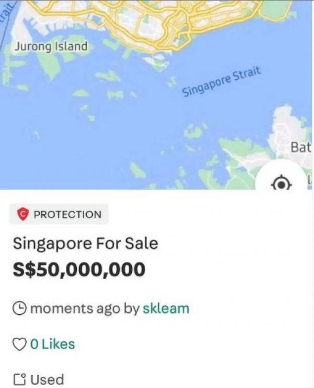  新加坡岂能说卖就卖？而且还标价5000万元，有没有搞错？卖家不怕新加坡人将他扒皮？（sell.singapore Instagram） 