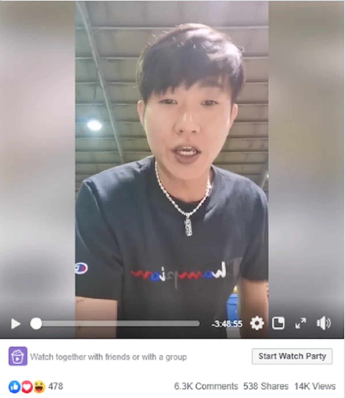  联发海产直播主Max Kee长得酷似JJ林俊杰，引起网民注意。（面簿截图） 
