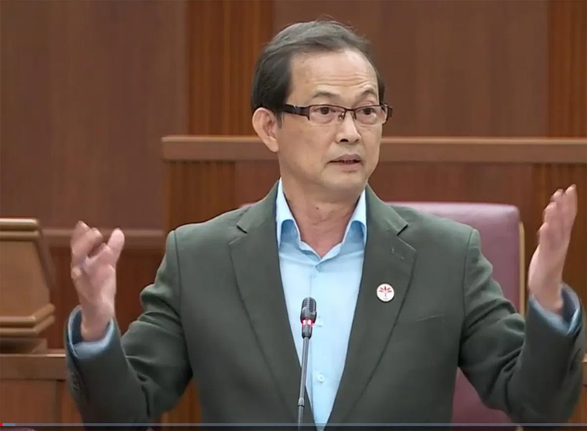 非选区议员梁文辉。（通讯及新闻部国会直播视频截图）