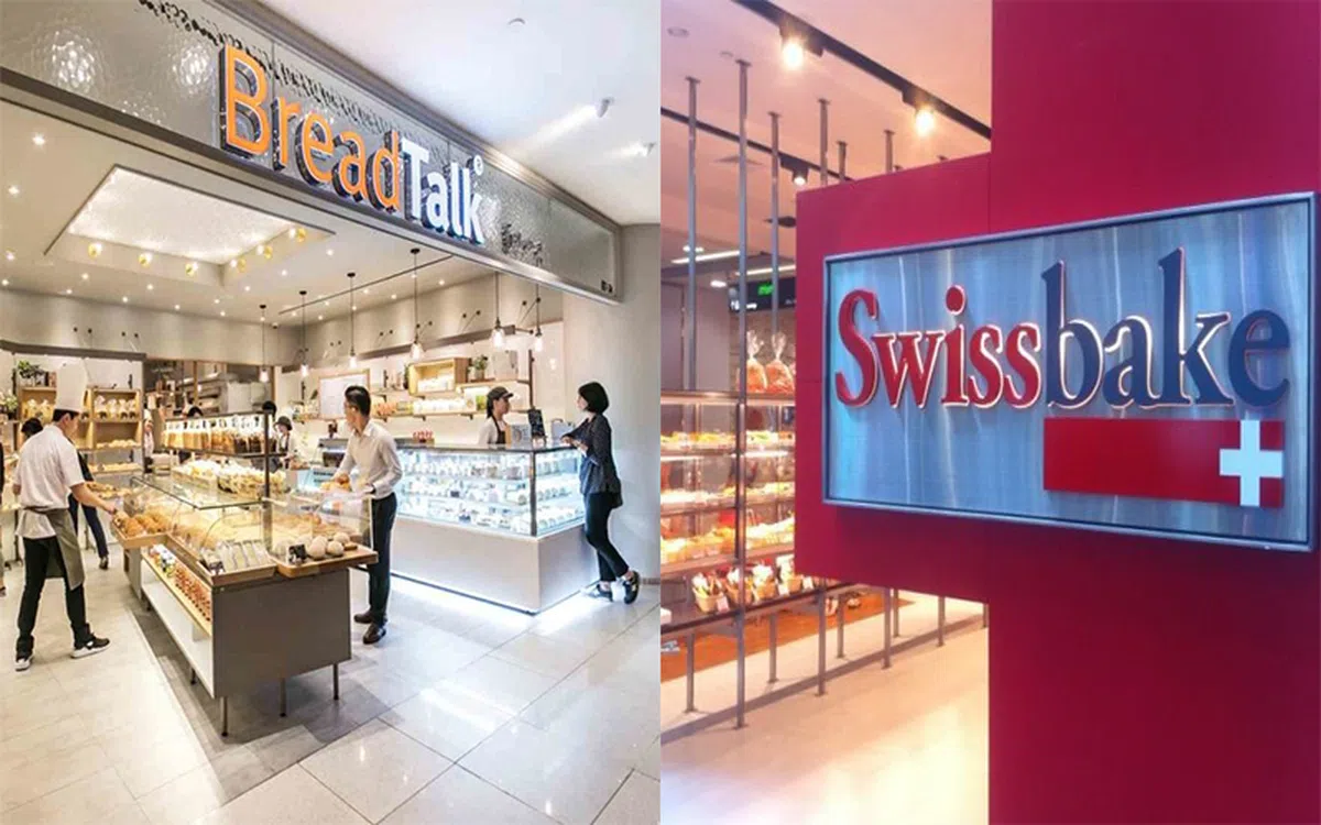  本地连锁烘培店面包物语（BreadTalk）及Swissbake。（红蚂蚁制图） 