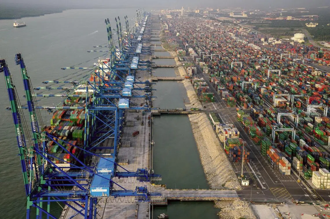 马来西亚巴生港（Port Klang）。（彭博社）