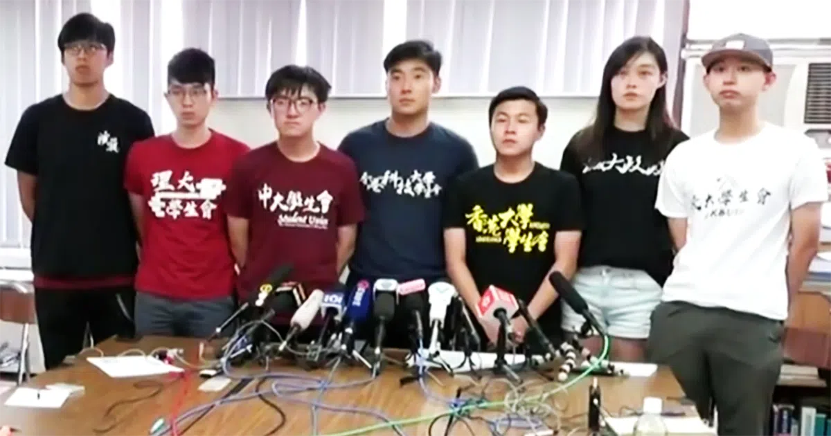  香港各大学学生会发表联合声明谴责林郑月娥“作秀”。（档案照） 