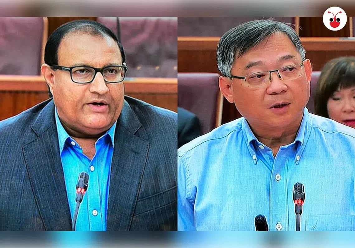 通讯及新闻部长易华仁与卫生部长颜金勇今天先后在国会发表了“赏罚分明”的两份部长声明。（曾庆祥制图）