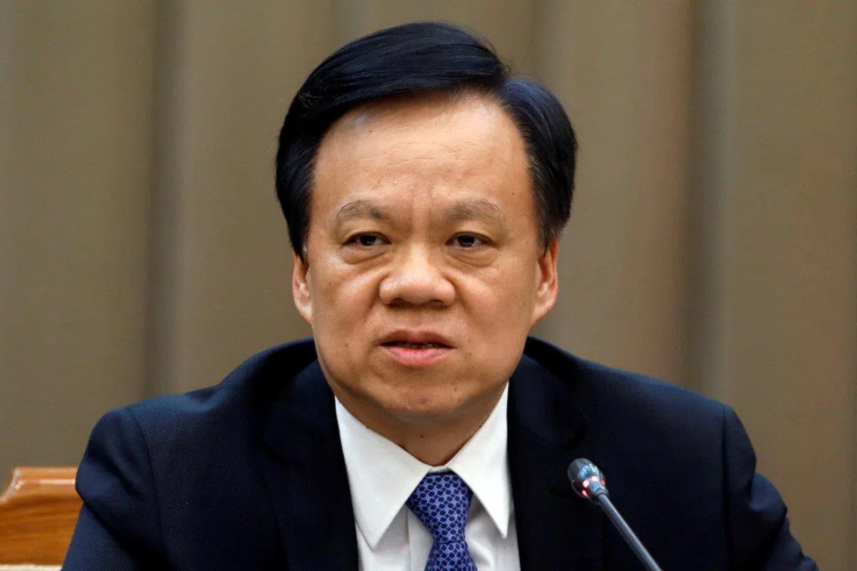  中共政治局委员、重庆市委书记陈敏尔（图）访新。（路透社） 