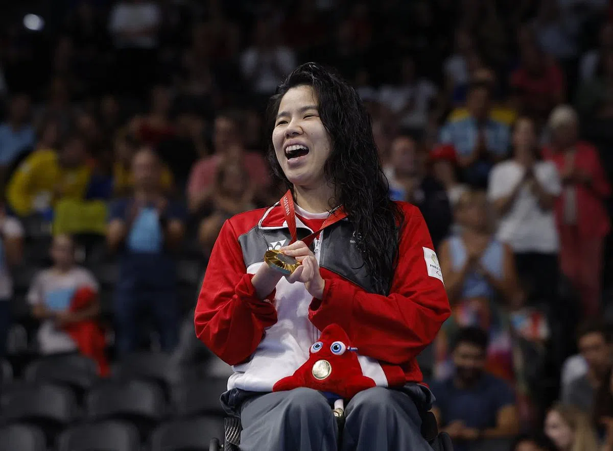 叶品秀在本届残奥会中，拿下了女子50米和100米S2级仰泳金牌。（路透社）