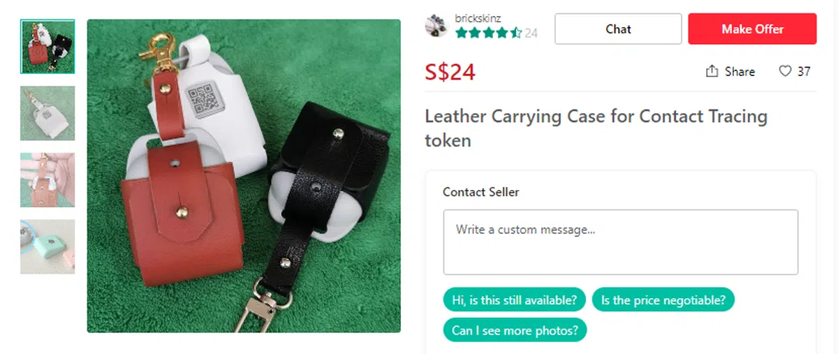  皮质的更贵，不过从点赞量看得出，还是不少人非常有兴趣。（Carousell） 