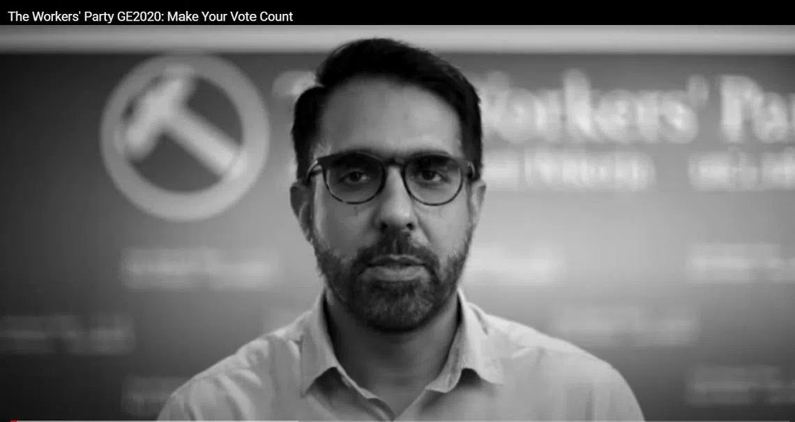 首次以工人党党魁身份领导出征的毕丹星。（截自视频）