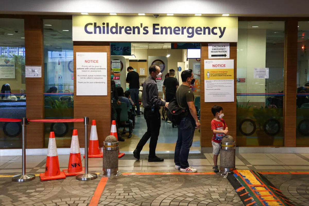 竹脚妇幼医院儿童急诊部。(联合早报）