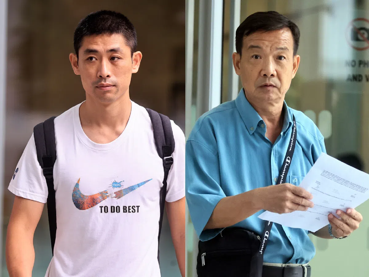 41岁的中国籍男子李国锐（译音，左）因在欧南园地铁站撒尿抵触公共滋扰罪被判罚款2000新元。57岁的新加坡男子周宏伟（右）则被指于1月13日晚上7时27分，在东北线波东巴西地铁站的乘客服务中心处小便，被控一项抵触公共滋扰法令罪状。（海峡时报）