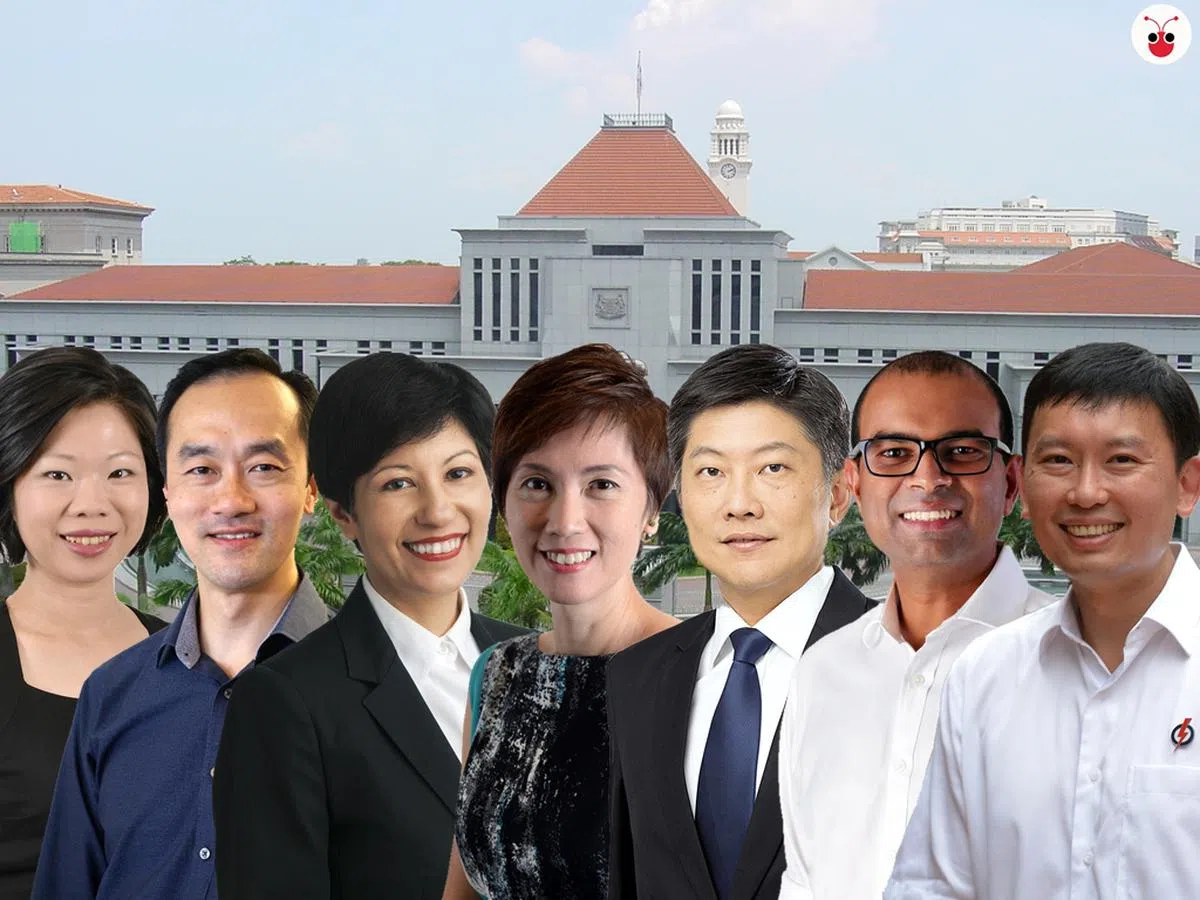  “4G”领导班子成员陆续上位。左起：沈颖、许宝琨、英兰妮、杨莉明、黄志明、普杰立、徐芳达（卢凌之制图） 