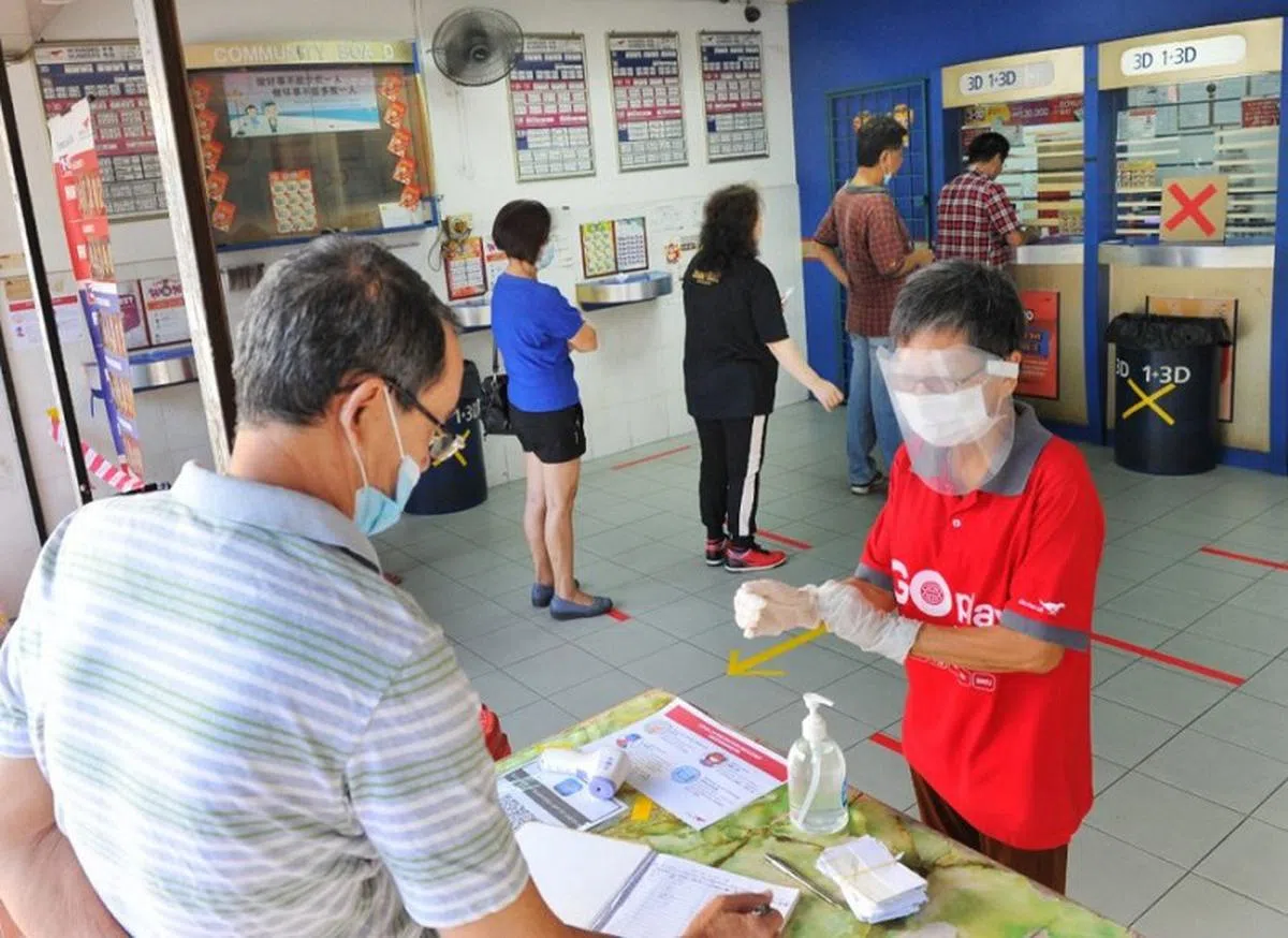 新加坡的博彩投注站。（联合晚报）