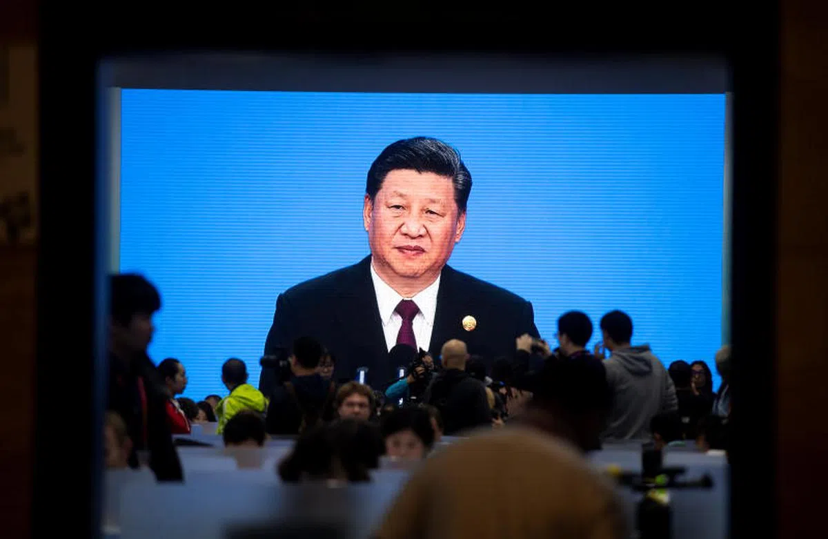 中国国家主席习近平5日在上海国家会展中心出席首届中国国际进口博览会开幕式，并发表主旨演讲。（路透社） 