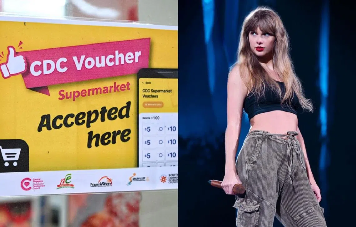 谷歌公布“年度新加坡热搜新闻”榜单，社理会邻里购物券和泰勒丝榜上有名。（海峡时报／泰勒丝脸书）